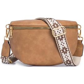 Roulens Kleine Damen Umhängetaschen,Elegant Bauchtasche Damen,Umhängetasche aus Veganes PU Leder,Crossbody Bag Damen,RFID Blockierung Kartenschlitz Brusttasche mit Verstellbar Abnehmbar Breiter Gurt
