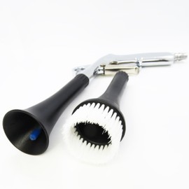 [MBK] Car Wash Pressure Air Force Removes Dust Dirt Thoroughly Cleaning Pulse Air Gun Brush with Nozzle Tornado Air Blow Washing Machine Silver