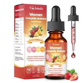 Gut Biofilm Ritual Liquid Drops, 7-in-1 Berberine Blend w. Black Pepper Bromelain Dandelion Ashwagandha for Daily Gut Cleanse, Metabolism & Digestive Health Gluten Free for Women