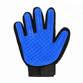 MK Global Pet Hair Remover Glove - Gentle Pet Grooming Glove Brush - Efficient Deshedding Glove - Massage Mitt with Enhanced Five Finger Design - Perfect for Dogs & Cats with Long & Short Fur - 1 PC