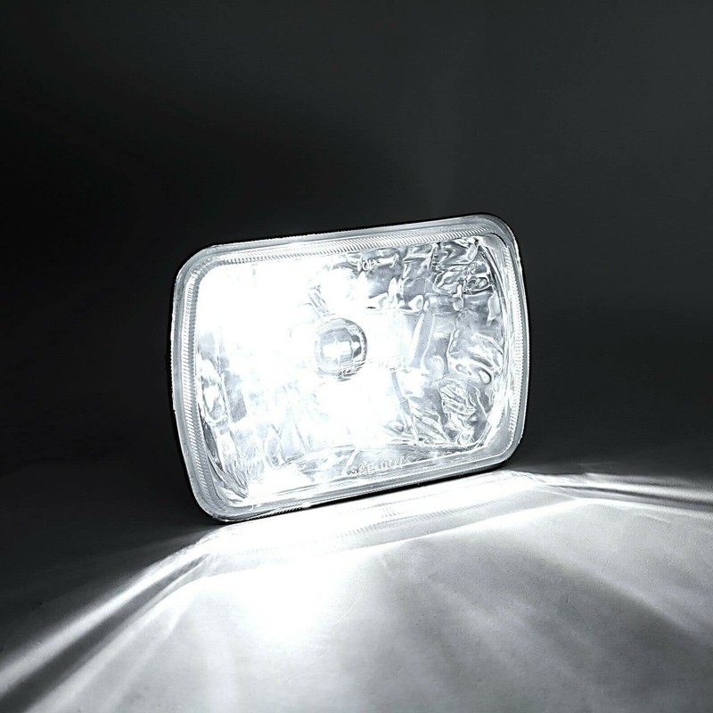 Octane Lighting 7X6 Inch 6000K HID Crystal Clear Glass/Metal Headlight