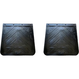 Globetech Black Chevron 24"" x 24"" x 1/4"" Heavy Duty Rubber Semi Truck Front Mud Flaps-Set of 2, 09-0507036