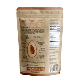 Just Roasted Almonds (Whole, Non-GMO, Certified Gluten Free, Protein Fiber) (Un-Salted, 3LB)