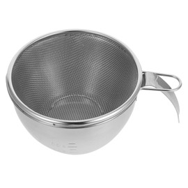 ABOOFAN 1 Set Stainless Steel Salad Prep Bowl with Measurement Markings for Mixing Blending and Egg Beating Lightweight and Easy to Clean Kitchen Bowl with Drain Basket for Versatile