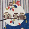 SAWABIYA Noren Noren Cute Owl Japanese Modern Room Divider Curtain,