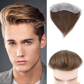 Lordhair Toupee Men's 100% European Real Hair Toupee Human Hair V-Loop Skin Toupee Men Toupee Men Toupee Real Hair Men