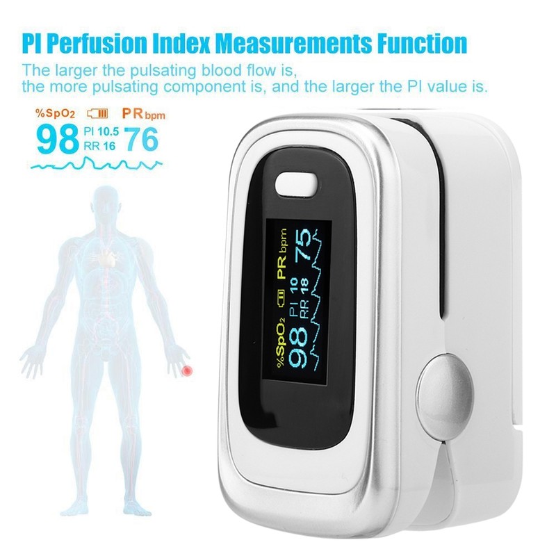 Finger Pulse Oximeter SPO2 PR PI RR Monitoring Blood Oxygen