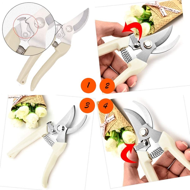 Leize Flower Scissors Set, 2 Pack Premium Thickened Stainless Steel