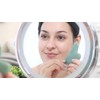 Gua Sha Face Treatment with Jade, Natural Stone, Heart Shape,