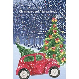 Christmas Card Address Book: A Holiday Address Book & Tracker for all the Christmas Cards you send and receive each year : Vintage Christmas Tree Cover