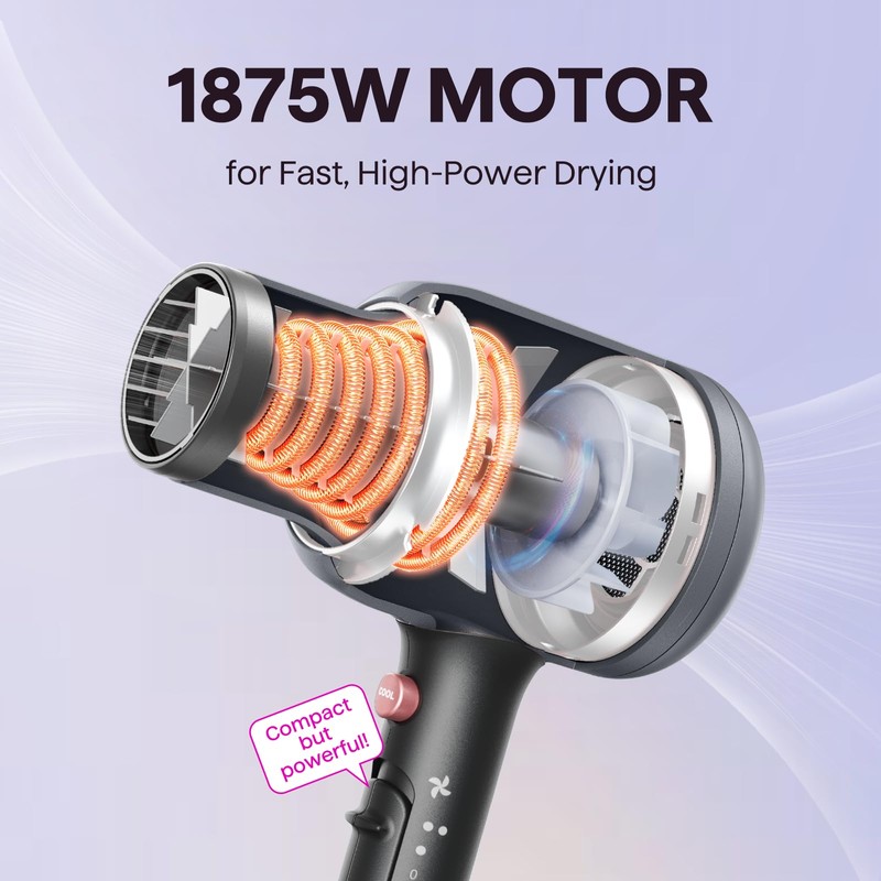 Wavytalk Blow Dryer, Blown Away Ionic Hair Dryer for Curly