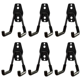 Garage Storage Hooks, Steel Wall Mount Hooks, Garage Garden Tool Storage Organizer, 6 Pack (Type-1)