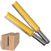 Bestgle 2pcs Straight Router Bit, 8mm Shank Extra Long Two