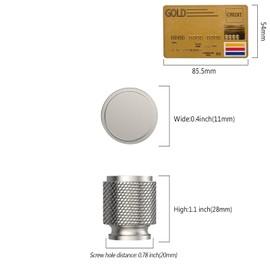 Coinkoly CK-EU0005 Knurled Furniture Handles Nickel Hole Spacing Furniture Handles Cabinet Handles Kitchen Handles Drawer Handles Wardrobe Door Handles Pack of 10