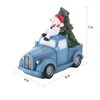 TZSSP Blue Christmas Truck,Lighted Blue Truck Christmas Décor-Christmas Car,Tabletop Pick-Up