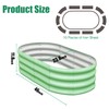 SnugNiture Galvanized Raised Garden Bed Outdoor, 2 Pcs 4x2x1ft Oval