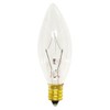 Satco S3346 120V Candelabra Base 25-Watt B8 Light Bulb, Clear,