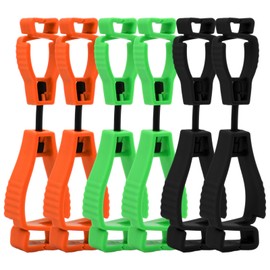 Dokeno Glove Clips, Glove Holder, Pack of 6 Glove Holder, Plastic Safety Work Glove Clip, Glove Grabber Clip, Glove Clamp for Work, Family