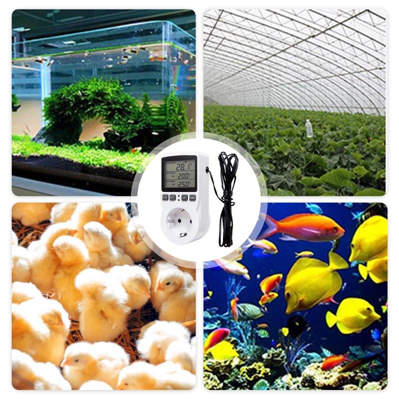 Thermostat Socket Temperature Controller Temperature Switch Socket Thermostat: 230 V