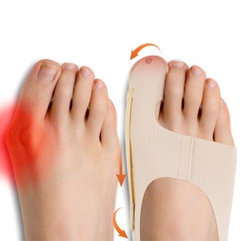 Bunion Corrector for Women, Orthopedic Bunion Splint Socks, Big Toe Straightener for Relieving Hallux Valgus, Comfortable and Adjustable Day/Night Support, 1 Pair of Medium