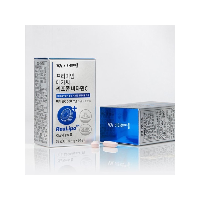 Vitamin Village 프리미엄 메가씨 리포좀 비타민C 6박스 총180정 Premium Mega