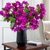 biparoz Pack of 8 Artificial Flowers Stems Silk Bougainvillea Branches