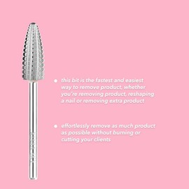 Kiara Sky Professional Nails Stainless Steel Universal Drill Bits for e-file Nail Drill (Typhoon Coarse Bit (Silver))