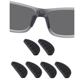 DROGO 3 Pairs Black Nose Pads for Eyeglass, Soft Silicone Eyeglasses Nosepads, Anti-Slip Slip-on Nose Pads Nosepiece, Skin-Friendly