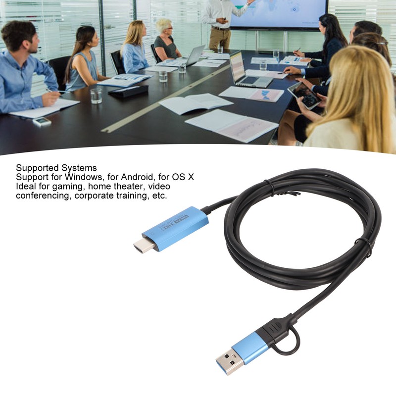 USB3.0 to HD Multimedia Interface Cable 5Gbps 1080P USB C