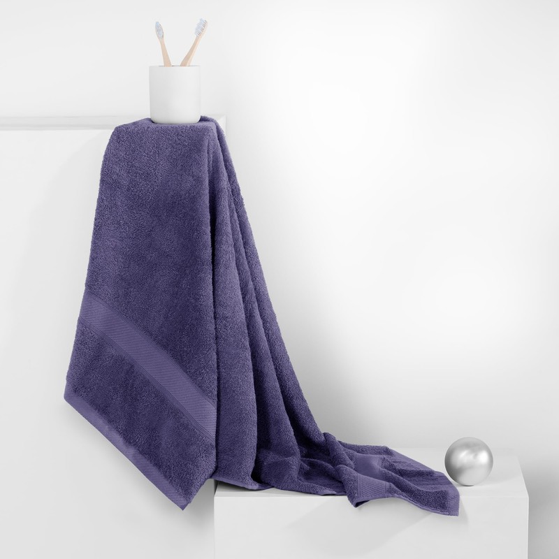 DecoKing Bath Towel 70 x 140 cm Purple Cotton Bamboo
