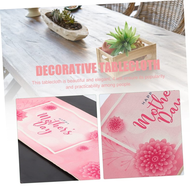 Zerodeko Mother's Day Themed Table Runner Decorative Table Cloth for