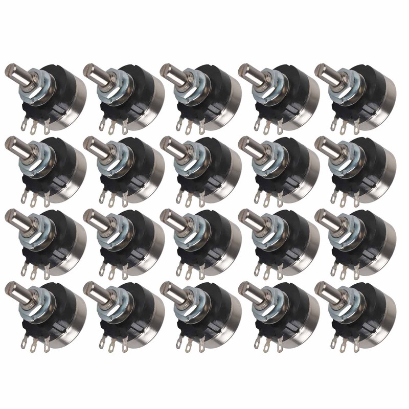 20Pcs Potentiometer Carbon Film Single Turn Accessory Set Kit for