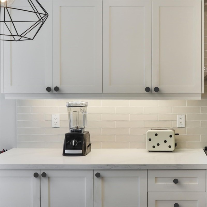 Amerdeco UK0075 Pack of 10 Furniture Knobs Cabinet Knobs Black