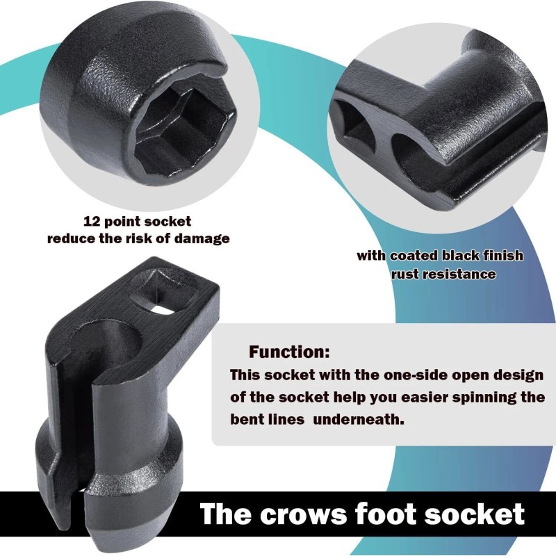 LL-Auto Fuel Injector Line Removal Tool 17MM Socket for 6.7L