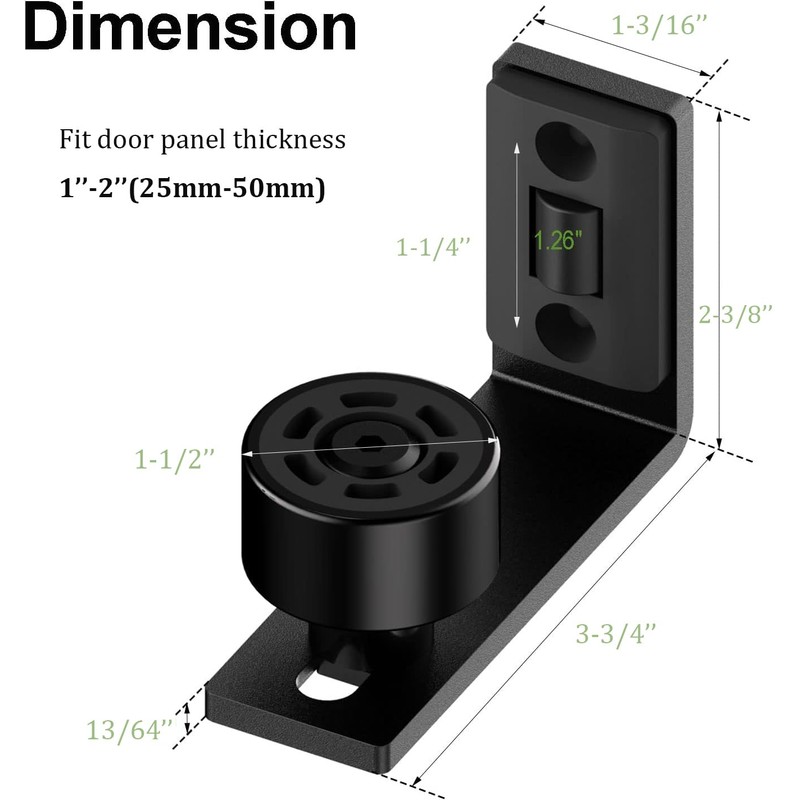 LQKUMJG Sliding Barn Door Floor Guide Wall Mount Hardware Adjustable