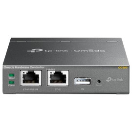 TP-Link OC200 Omada Hybrid PoE Hardware Controller for EAP Series, USB Port for Automatic Backup, Cloud Service, Mobile App, Plug and Play, Metal Housing, Grey Metallic
