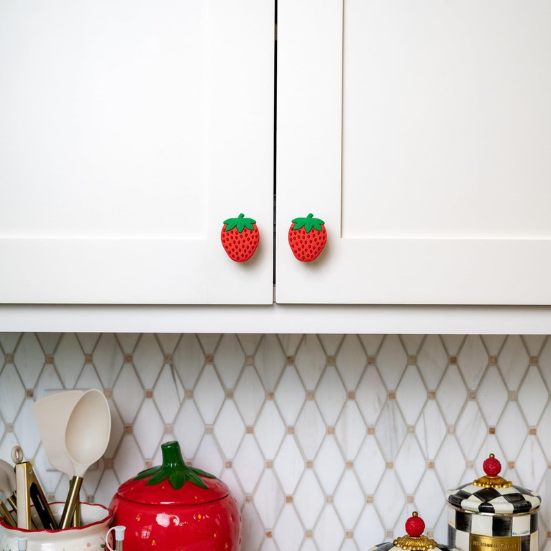 Knobēz: Decorative Knob Covers - Strawberry - 12pk - Stretch