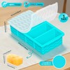 3-Pack Silicone Freezer Trays with Lid, Soup Freezer Container Molds,