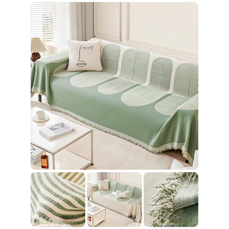 Elegant Reversible Chenille Sofa Cover, Double Sided Chenille Sofa Cover,