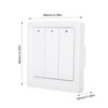 Wall Panel Smart Light Switch, 3 Gang ABS 600W Fire