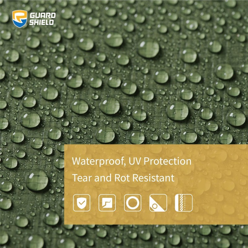 GUARD SHIELD Round Tarp 8 Feet Waterproof Heavy Duty Circle
