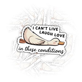 3 Pcs Can’t Live Laugh Love Sticker – Funny Anxiety ADHD Meme Quote Vinyl Decal Waterproof for Laptop, Water Bottle, Notebook – Gift for Sad Girls, Neurodivergents, Gen Z – 3 Inch