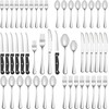 MUTNITT 48 Pcs Silverware Set with Steak Knives Service for