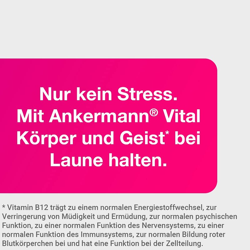 B12 Ankermann® Vital Zur Unterstützung der Leistungsfähigkeit von Körper und