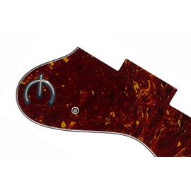For Epiphone Dot & E Logo Style Guitar Pickguard Scratch Plate (4 Ply Red Tortoise)