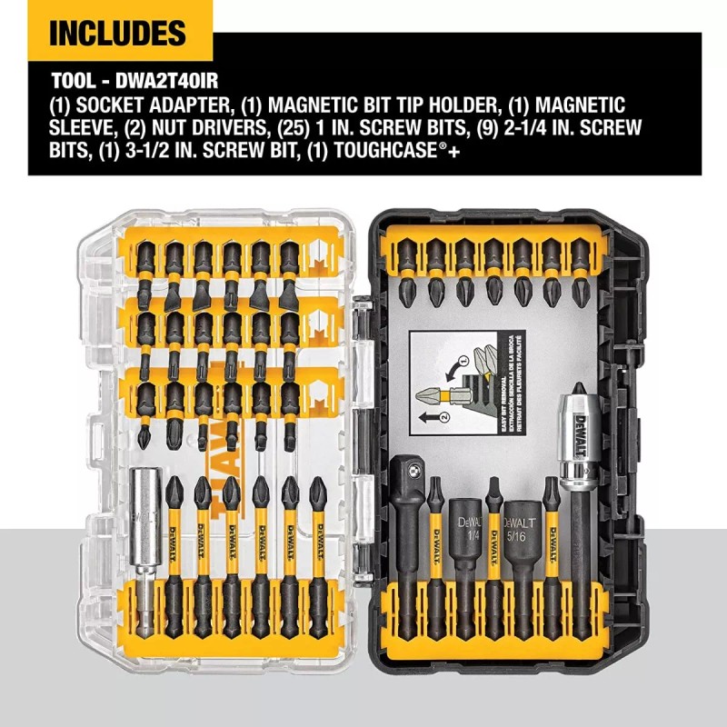 DeWalt Juego Puntas Destornillador Dewalt Flextorq, 40 Piezas