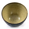 Japanese Tsukemen Ramen Noodle Bowl in Ringed Grey & Brown