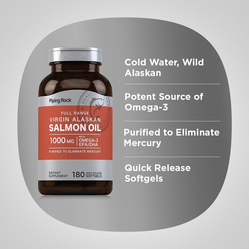 Piping Rock Wild Alaskan Salmon Fish Oil | 1000mg |