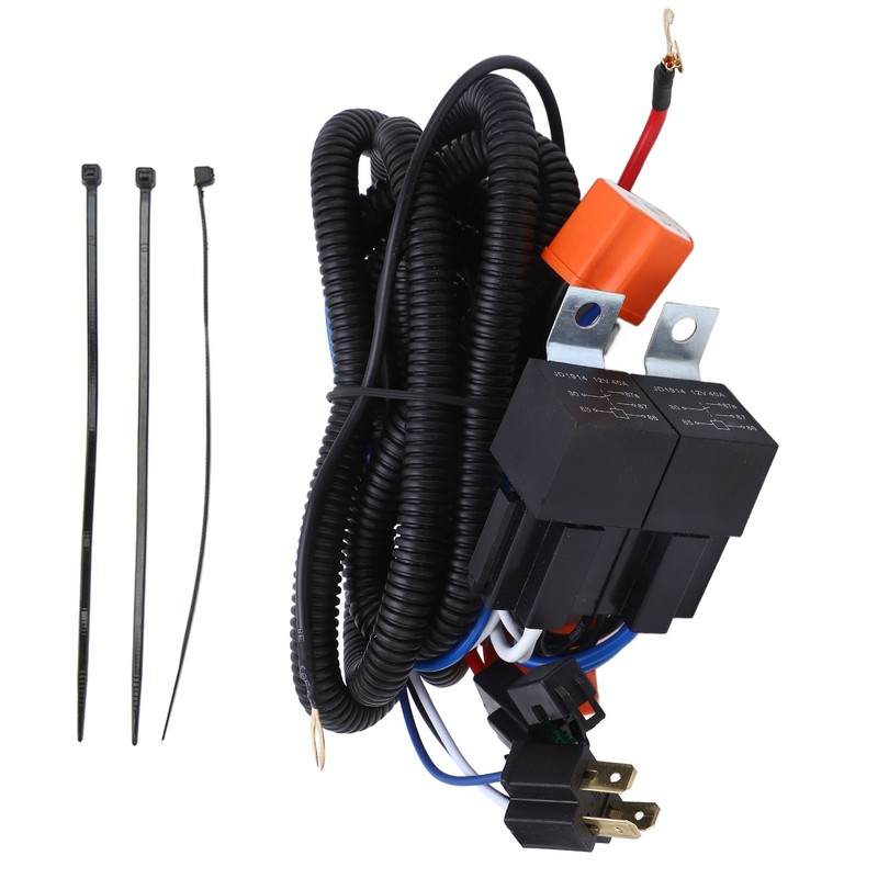 H4 Negative Headlight Relay Conversion Harness High Stability for H6054