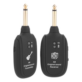 Guitar Wireless System, Portable Electronic Guitar Transmitter Audio Transmitter Guitar Wireless Transmission, Professional for Electric Guitar Bass